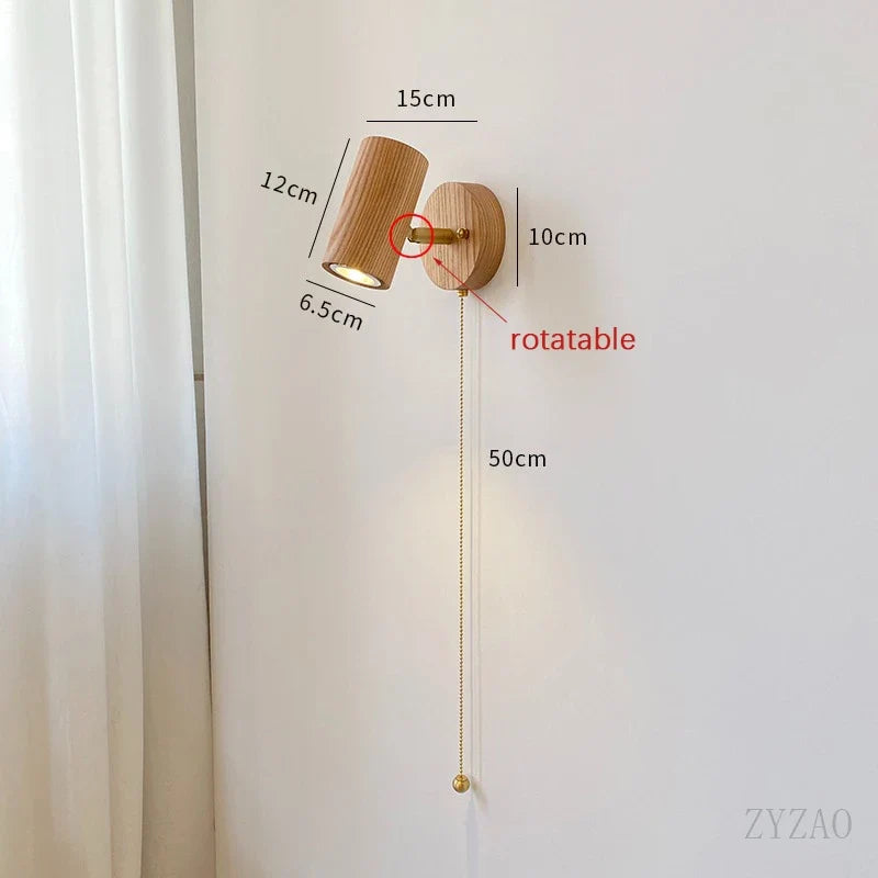 Arlo Retro Walnut Wall Lamp