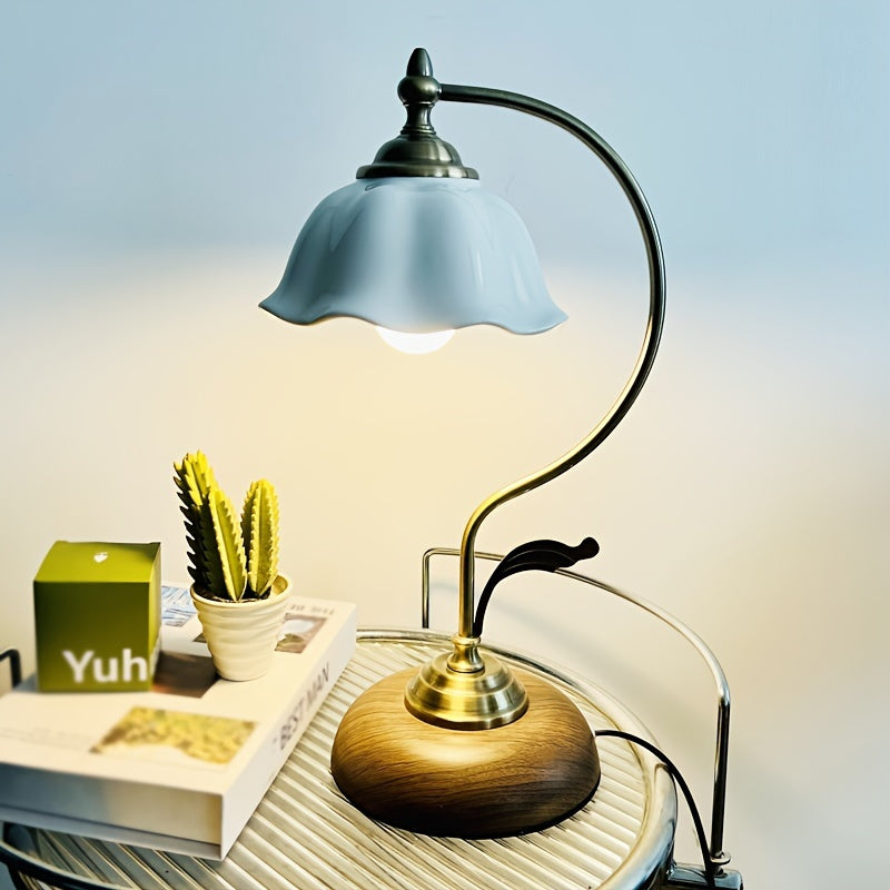 Goose Neck Brass Table Lamp