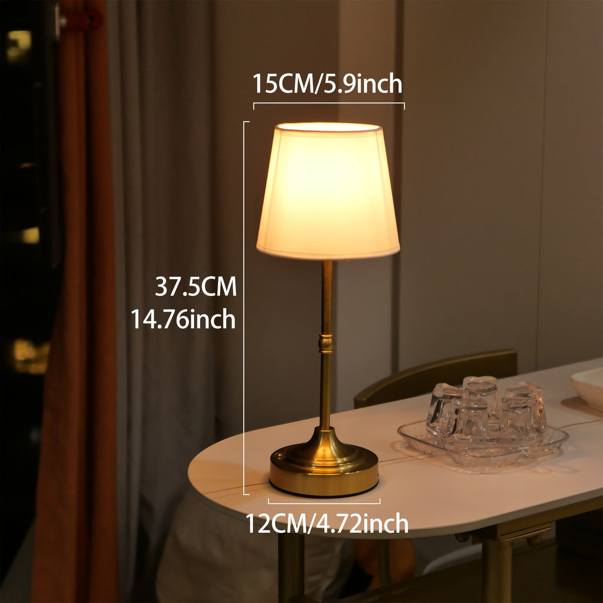 Cordless Fabric Table Lamp