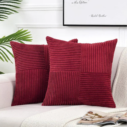 Corduroy Striped Cushion Covers