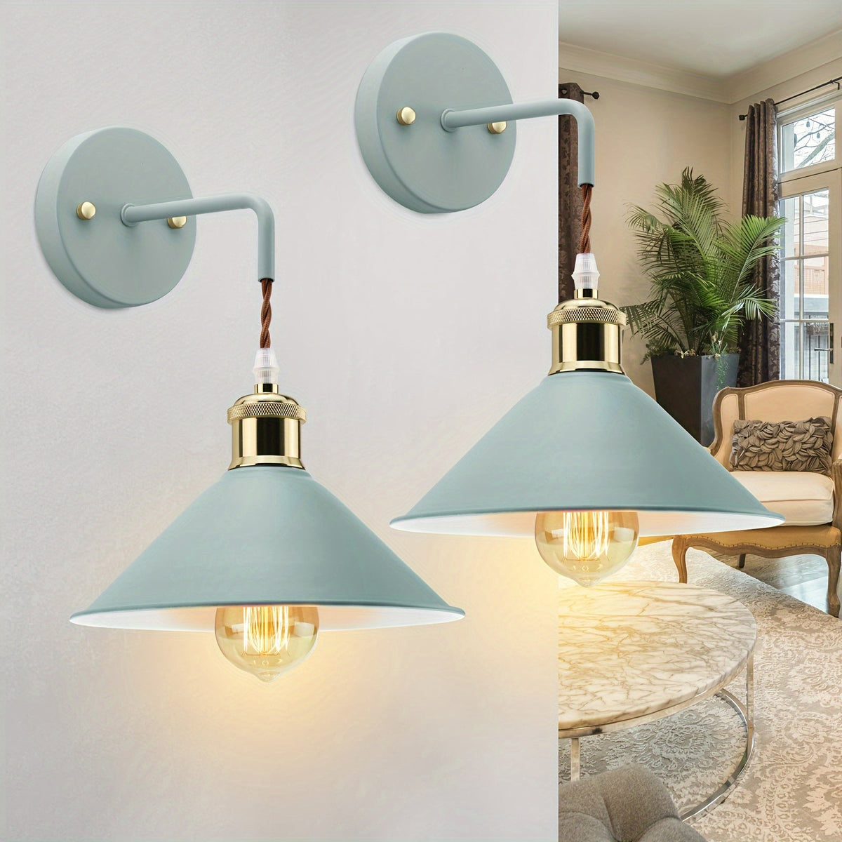 Industrial Wall Sconce Set