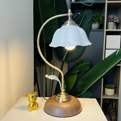 Goose Neck Brass Table Lamp