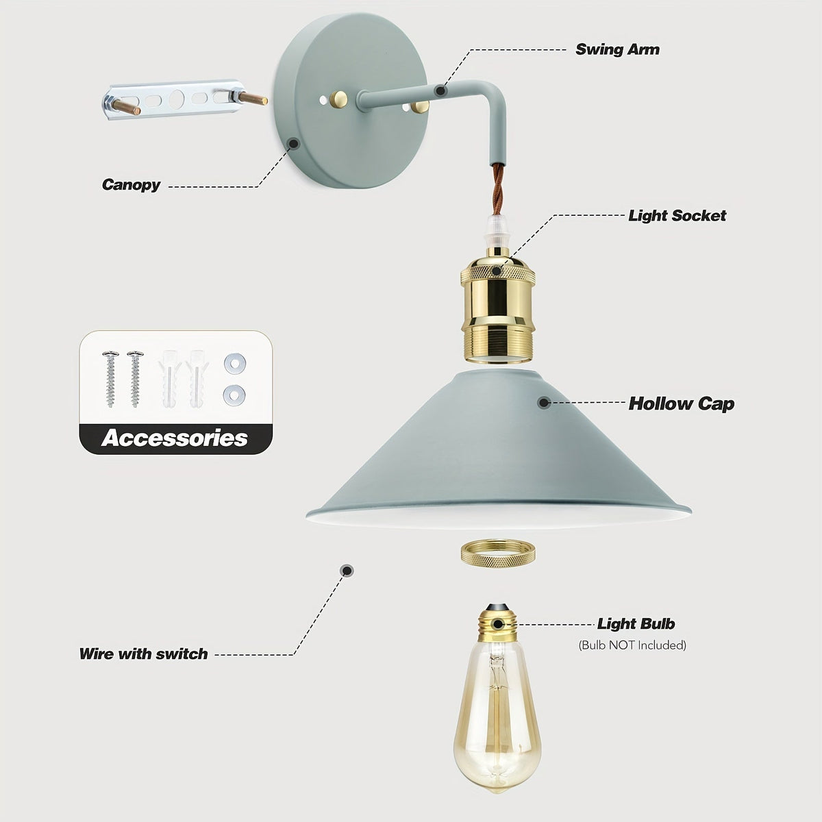 Industrial Wall Sconce Set