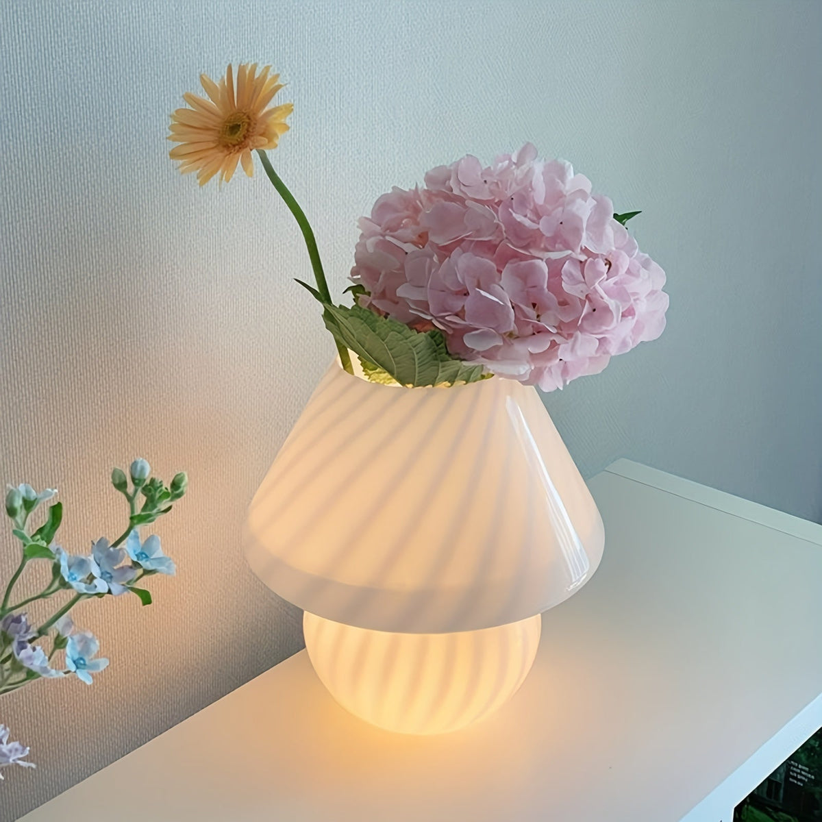 Murano Mushroom Glass Lamp