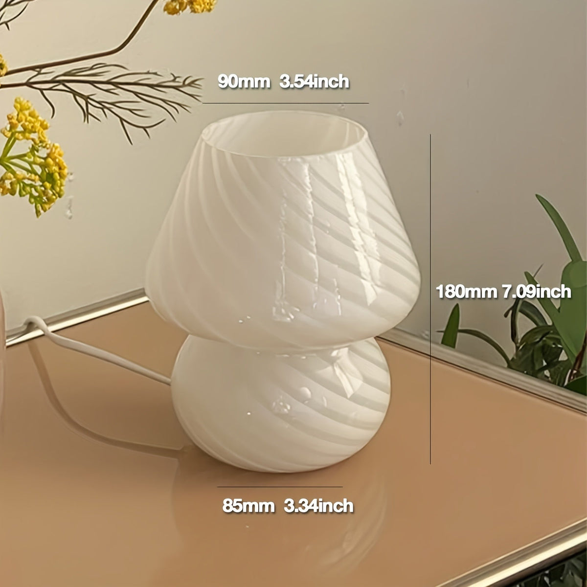 Murano Mushroom Glass Lamp