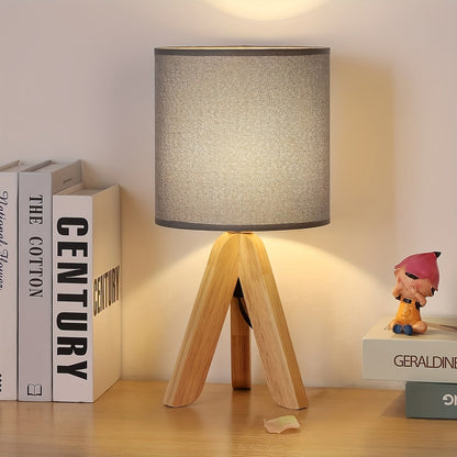 Nordic Wooden Tripod Lamp