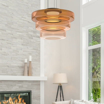 Bauhaus Layered Glass Pendant