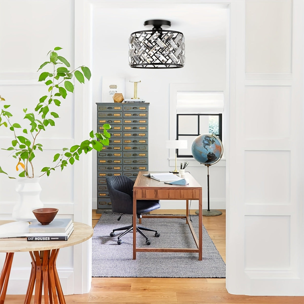 Crystal Flush Mount Light
