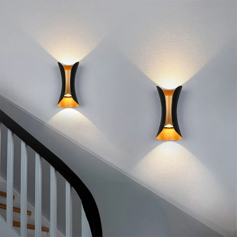 Black & Gold Up-Down Wall Light