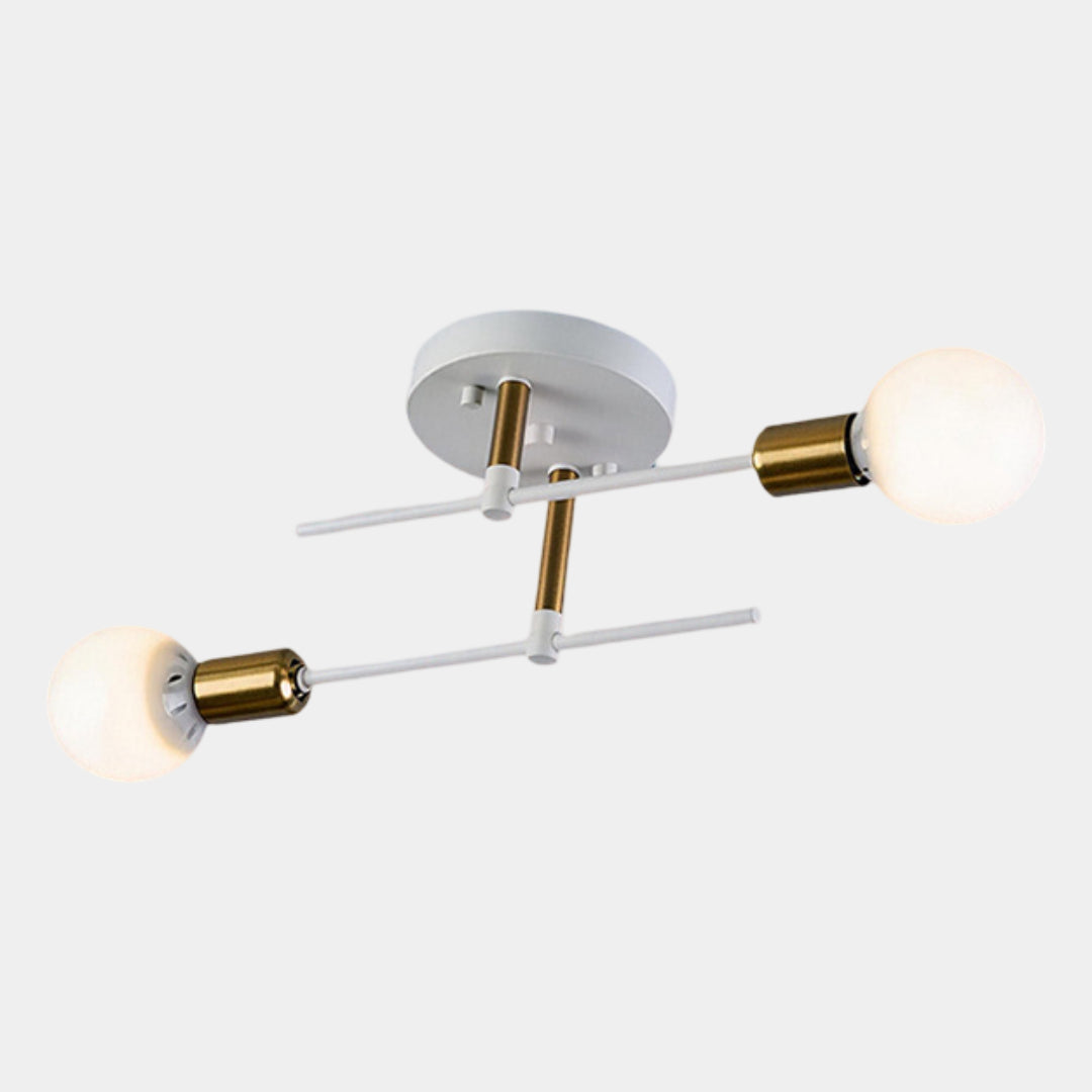 Aurelio Black & Gold Flush Mount Lamp