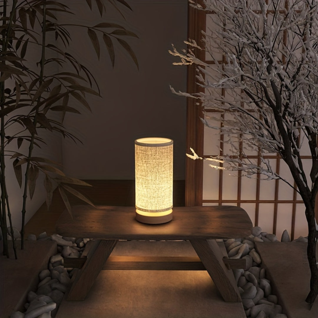 Wooden Bedside Table Lamp