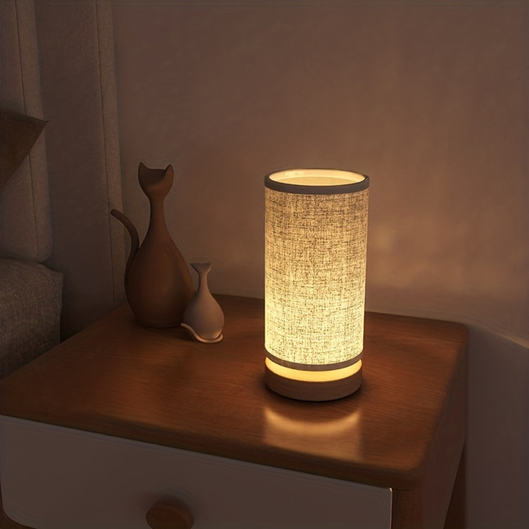 Wooden Bedside Table Lamp