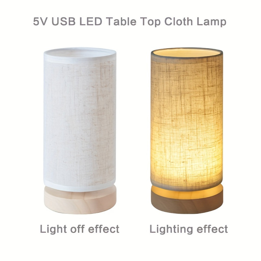 Wooden Bedside Table Lamp