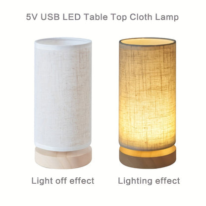 Wooden Bedside Table Lamp