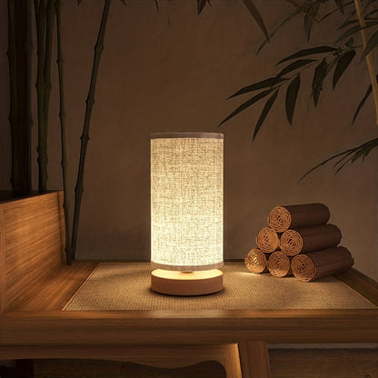 Wooden Bedside Table Lamp