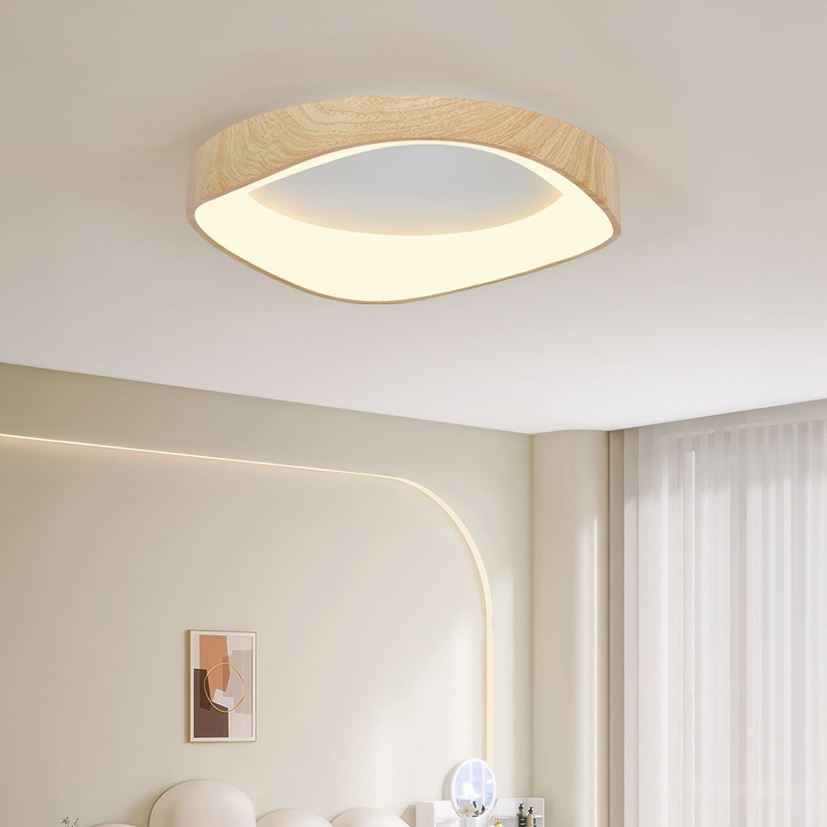 Nordic Wood Grain Ceiling Light