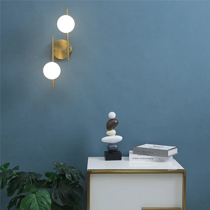 Astra Gold Dual Globe Wall Light