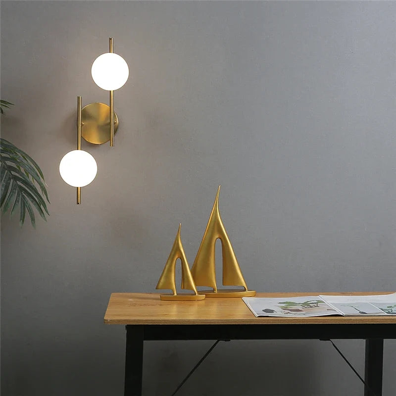 Astra Gold Dual Globe Wall Light
