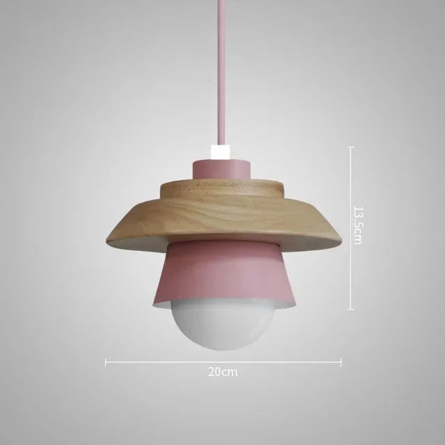 Nordic Wood Macaron Pendant