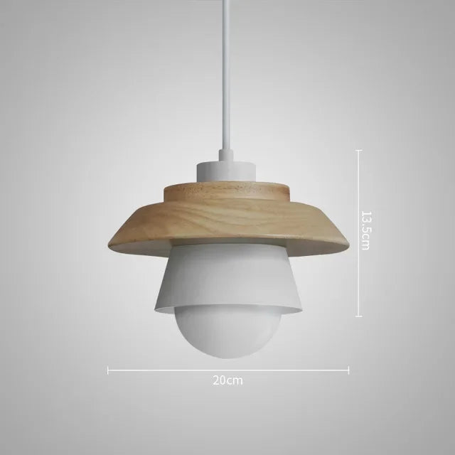 Nordic Wood Macaron Pendant