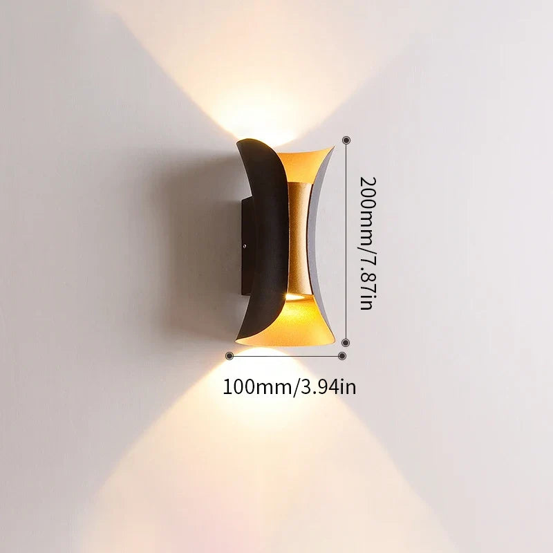 Black & Gold Up-Down Wall Light