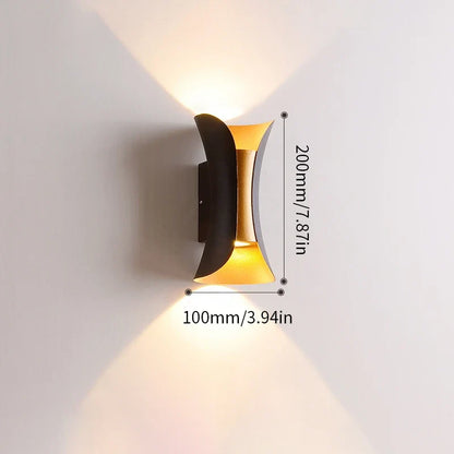 Black & Gold Up-Down Wall Light