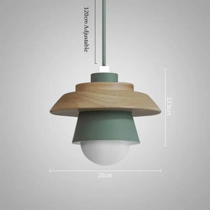 Nordic Wood Macaron Pendant