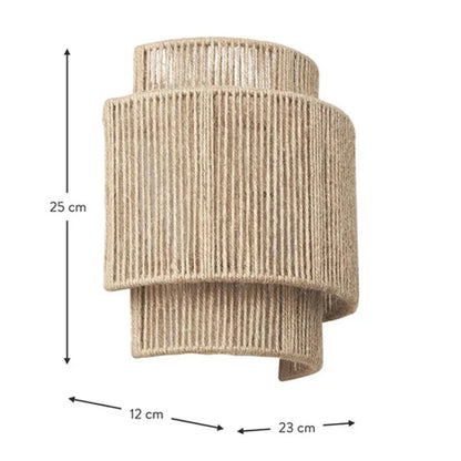 RattanGlow Wall Lamp