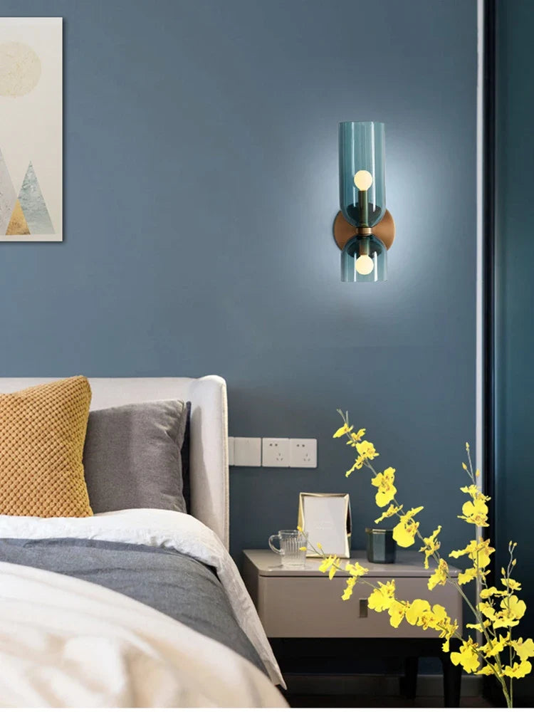 Nordic Smoked Glass Wall Lamp