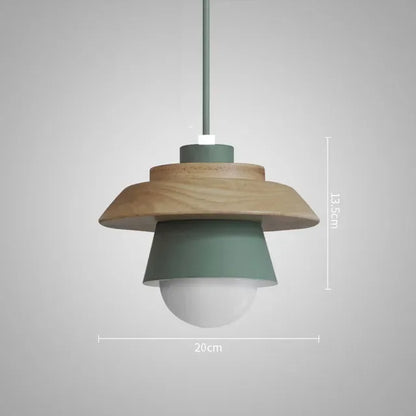 Nordic Wood Macaron Pendant
