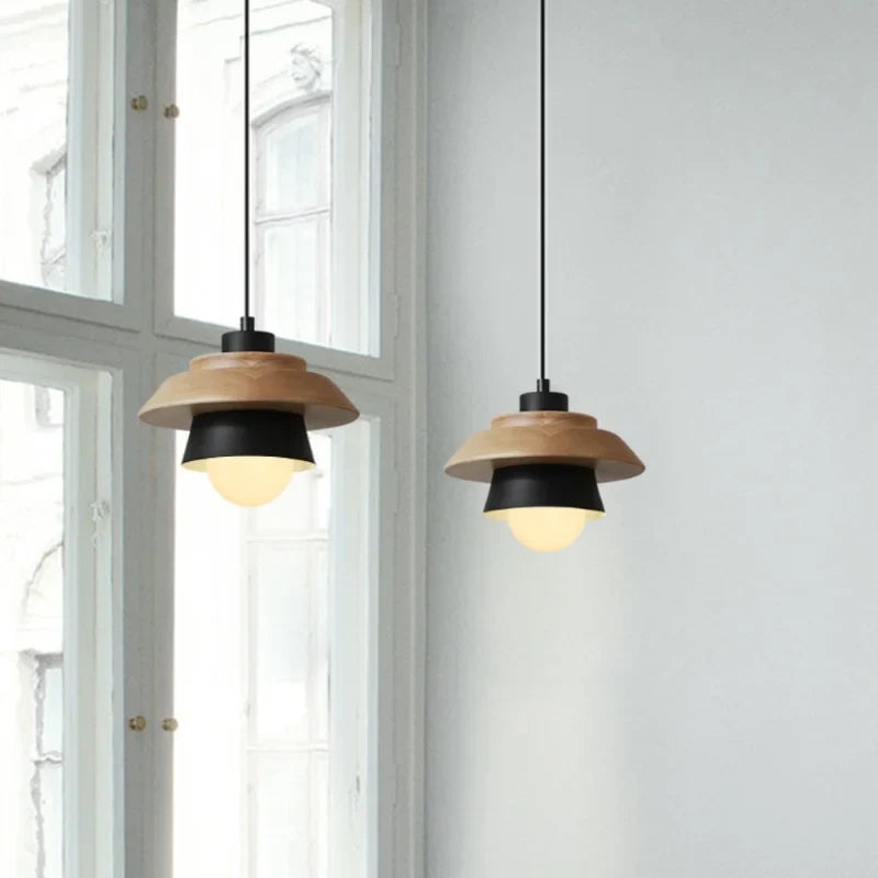 Nordic Wood Macaron Pendant