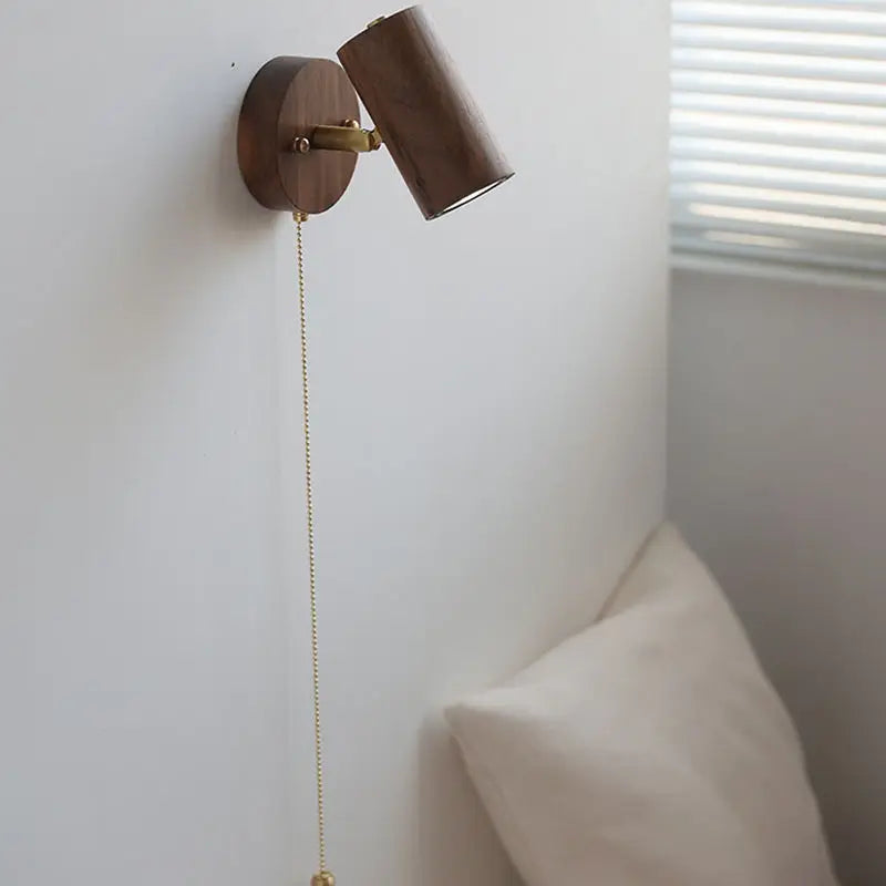Arlo Retro Walnut Wall Lamp