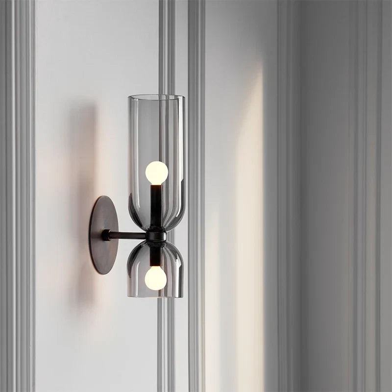 Nordic Smoked Glass Wall Lamp