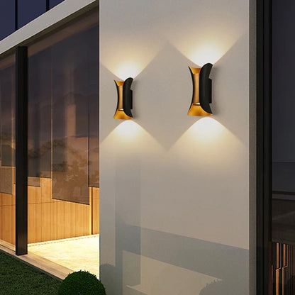 Black & Gold Up-Down Wall Light