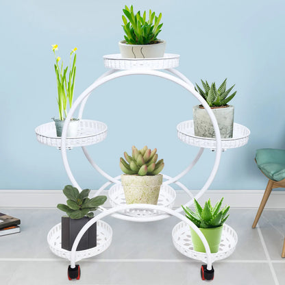 6-Tier Rolling Plant Stand