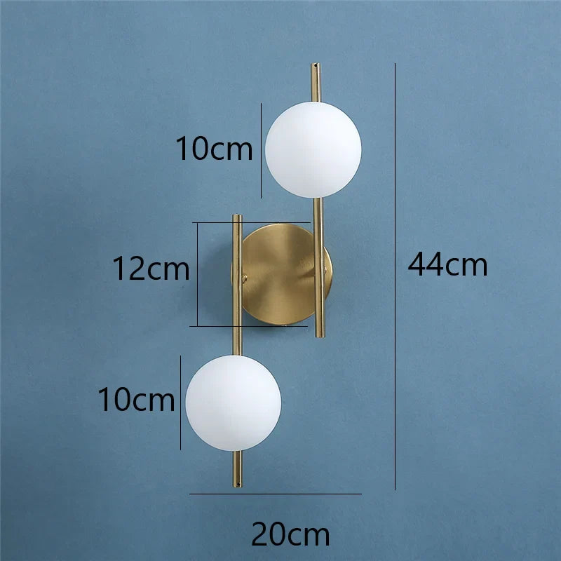 Astra Gold Dual Globe Wall Light