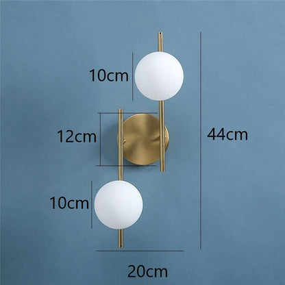 Astra Gold Dual Globe Wall Light
