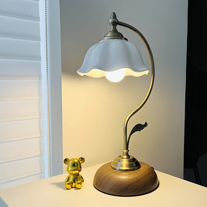Goose Neck Brass Table Lamp