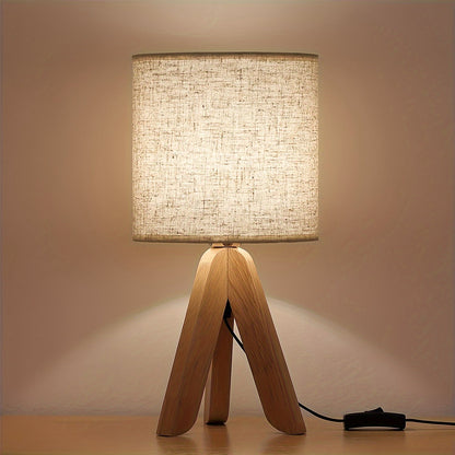 Nordic Wooden Tripod Lamp