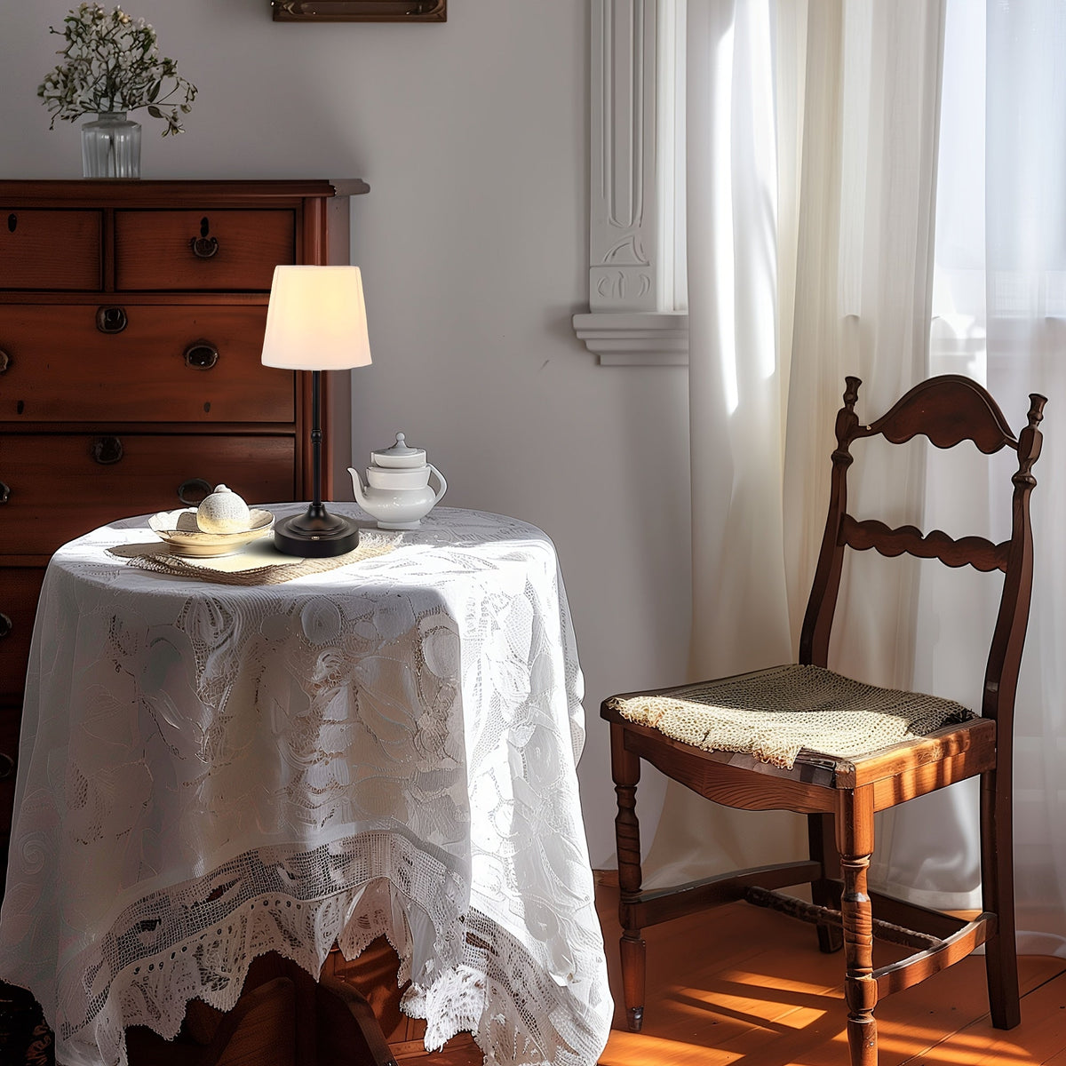 Cordless Fabric Table Lamp