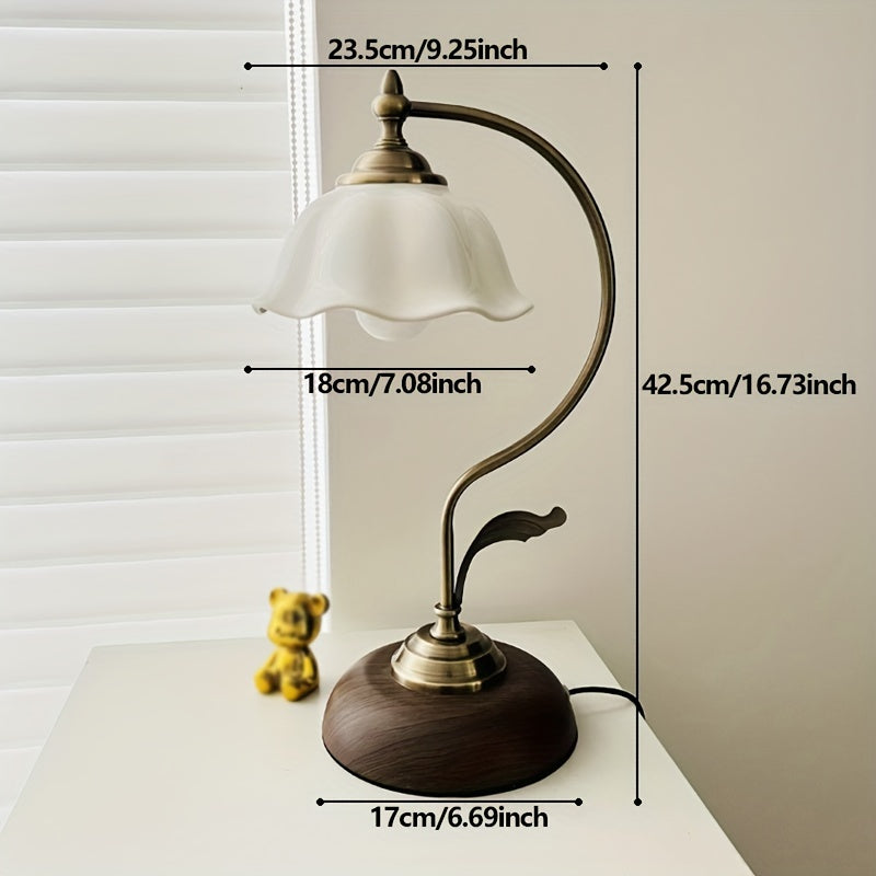 Goose Neck Brass Table Lamp