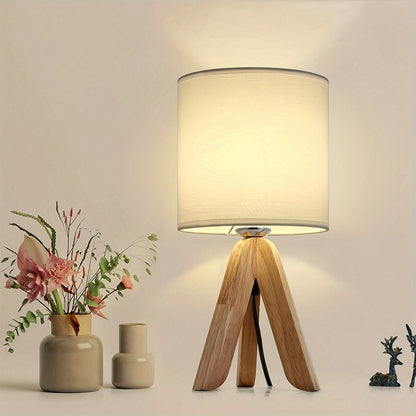 Nordic Wooden Tripod Lamp