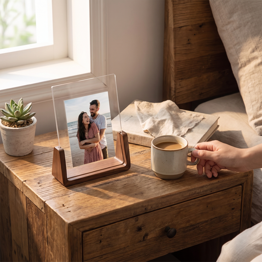 U-Shaped Acrylic Wood Photo Frame lifestyle