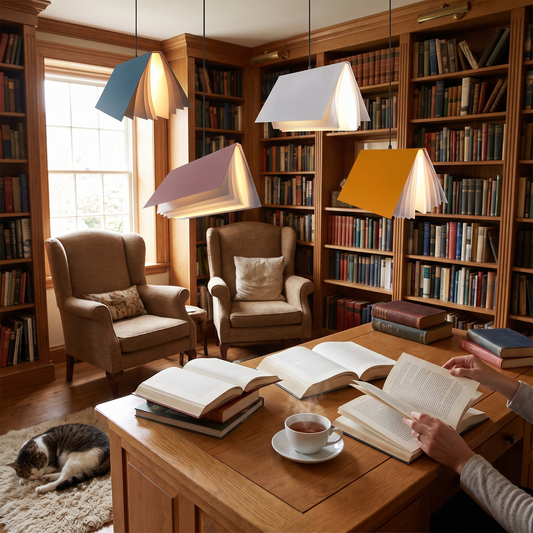 Flying Book Pendant Light | Modern Book-Inspired Ceiling Lam lifestyle