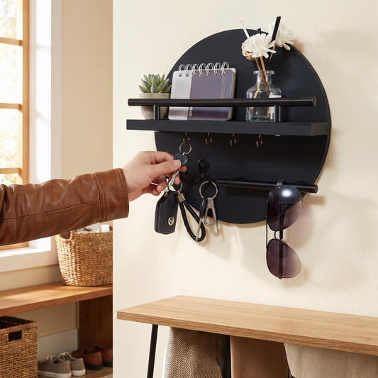 Round Wooden Key Holder | Stylish & Eco-Friendly Wall Organi lifestyle
