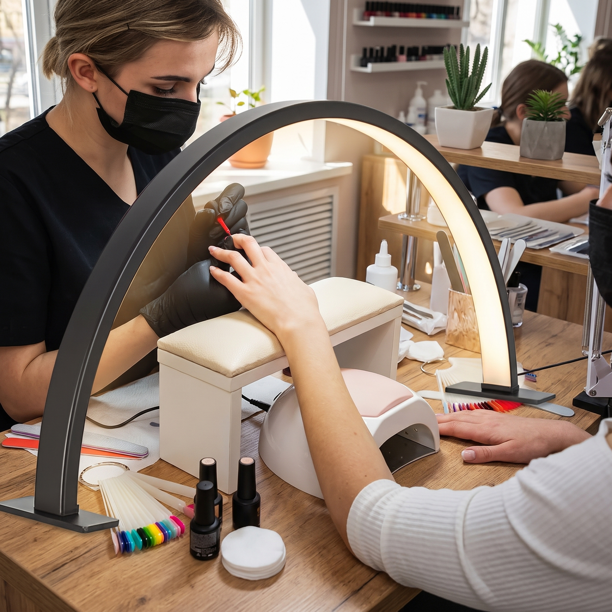Crescent Moon LED Desk Lamp | Adjustable USB Metal Light lifestyle