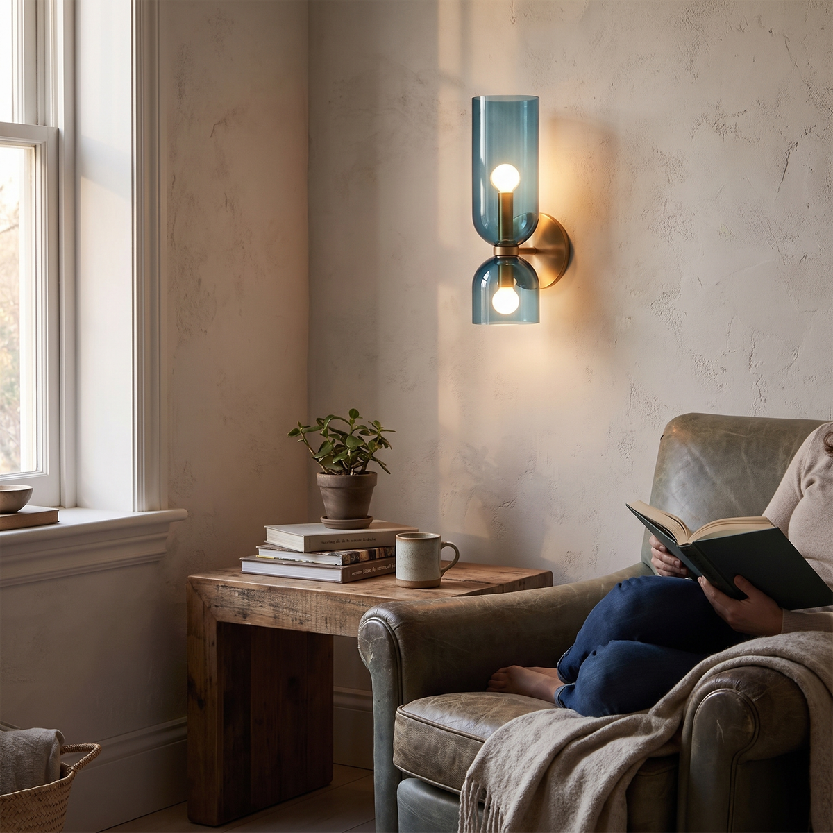 Nordic Glass Wall Lamp | Smoked Tube Design lifestyle
