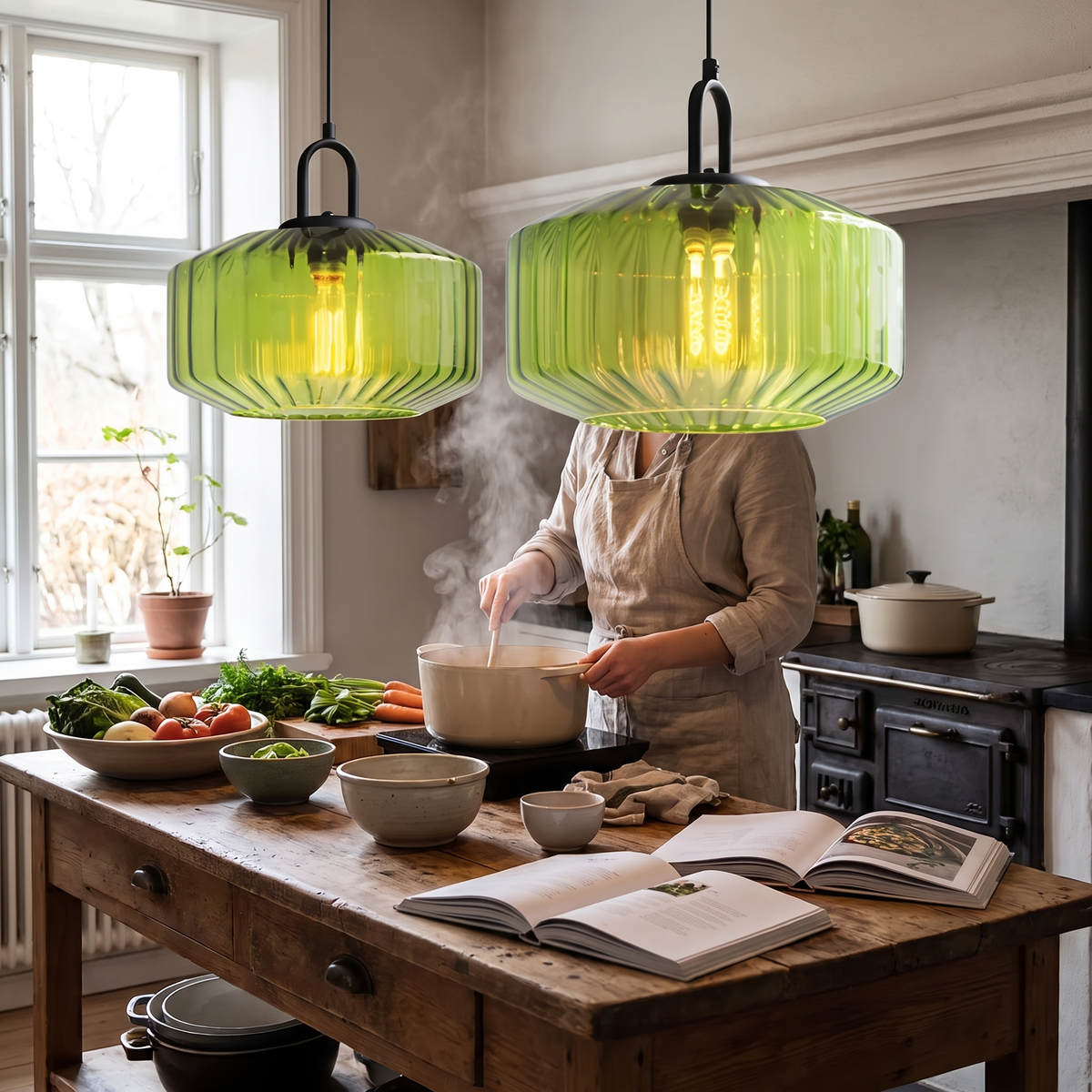 Mireta Glass Pendant Light | Retro-Coloured Glass Design lifestyle