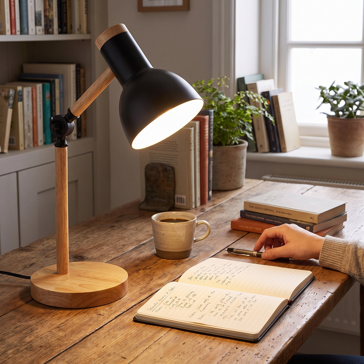 Nordic Wooden LED Desk Lamp | Scandinavian Minimalist Lighti lifestyle