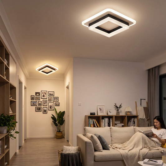 Square LED Ceiling Light | Modern Flush Mount Fixture lifestyle